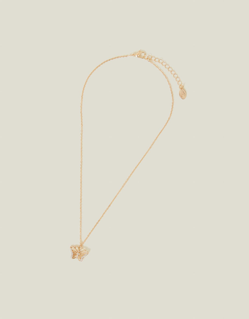 Sparkle Butterfly Pendant Necklace