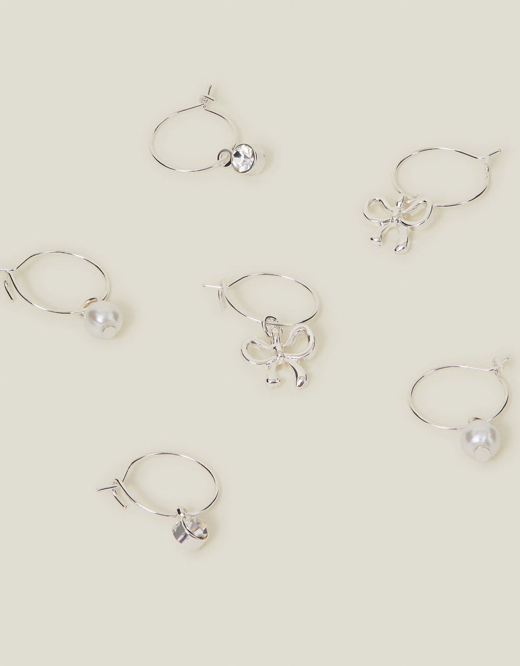 3-Pack Bow Huggie Hoop Earrings