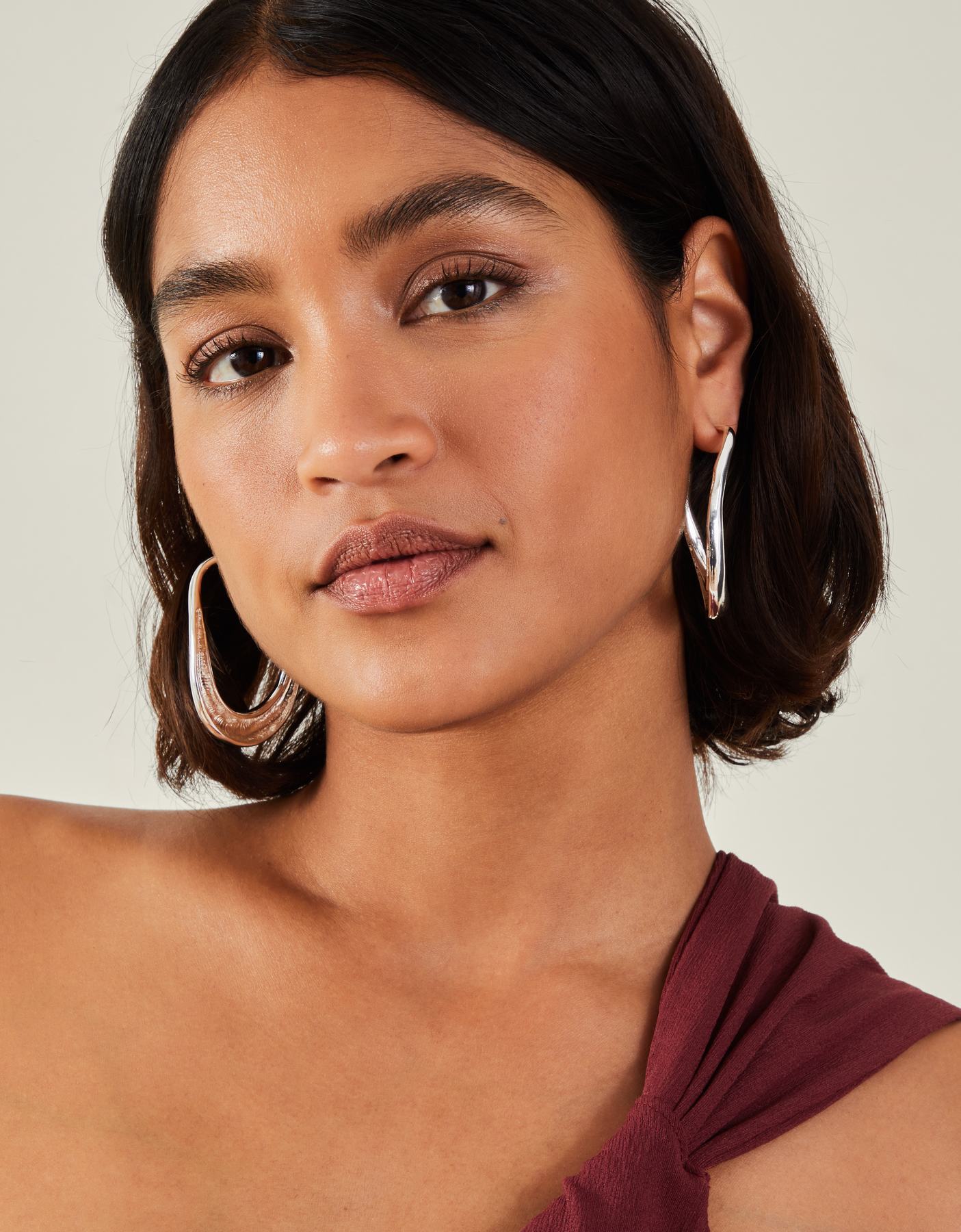 Chunky Hoop Drop Earrings