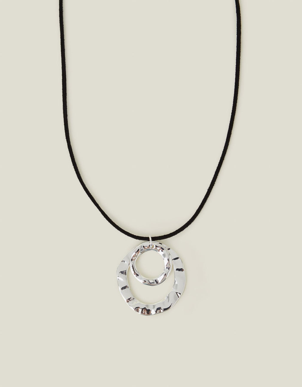 Circle Pendant Cord Necklace