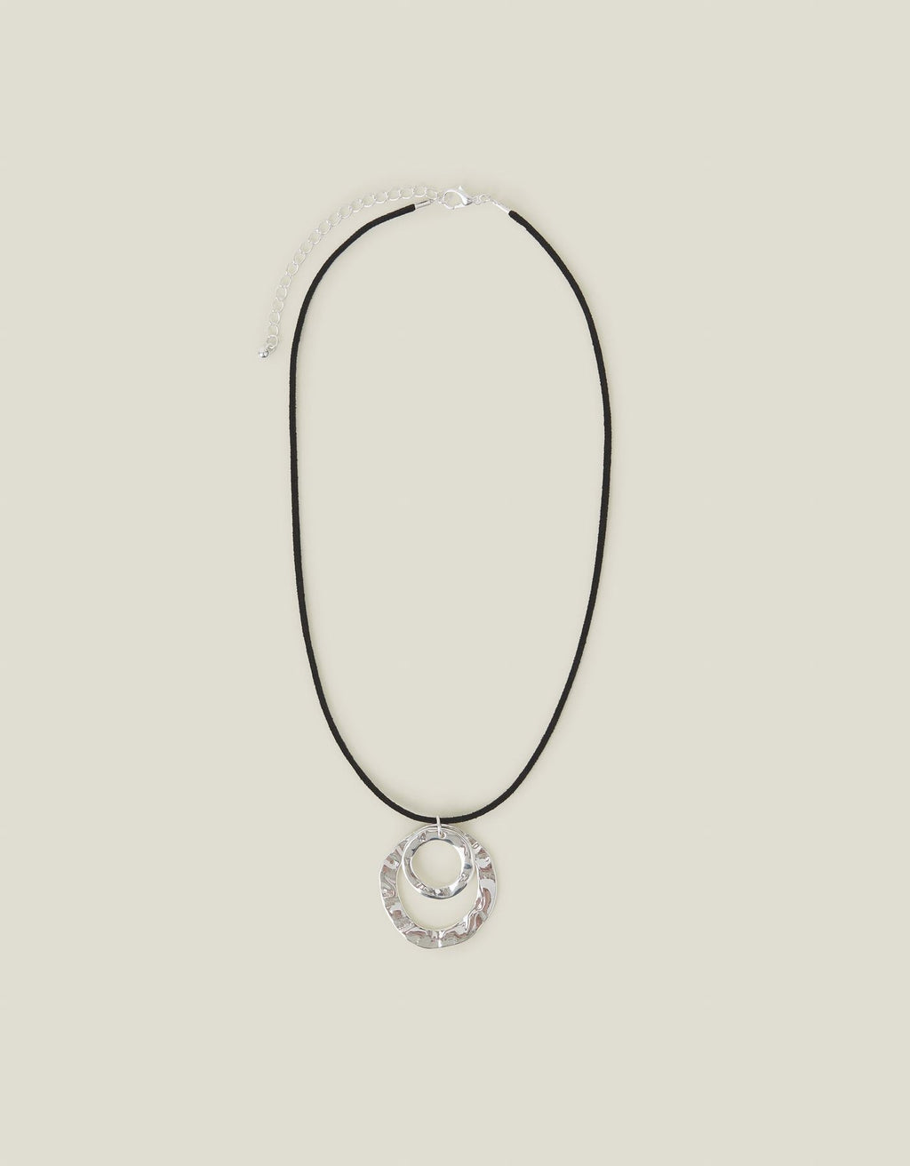 Circle Pendant Cord Necklace