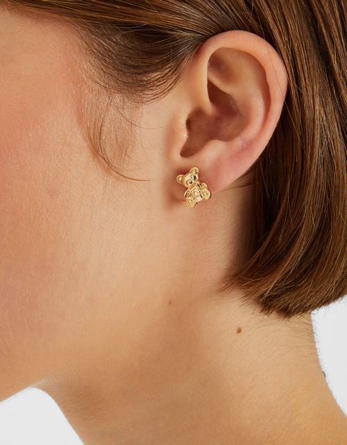 3-Pack Teddy Bear Stud Earrings