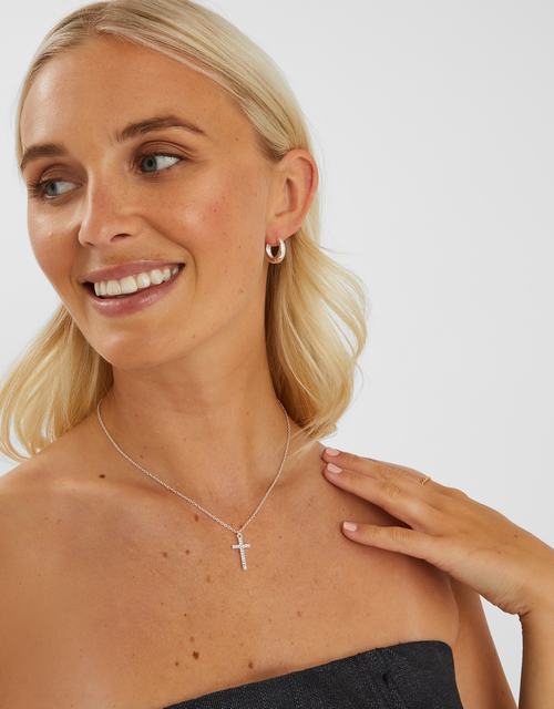 Pavé Cross Pendant Necklace