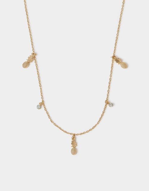 Pineapple Charm Station Necklace