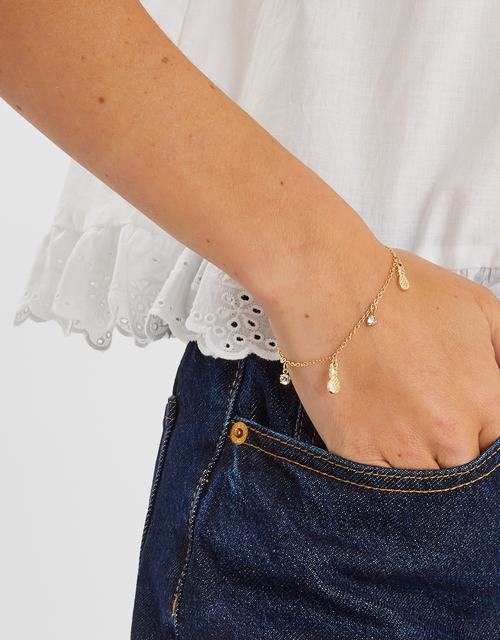 Pineapple Charm Station Bracelet