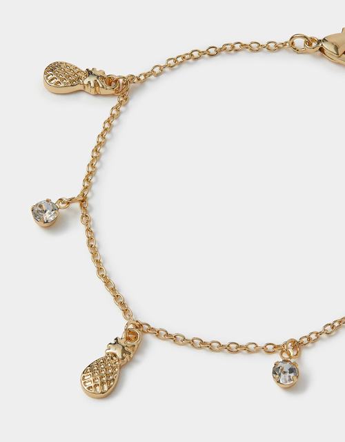 Pineapple Charm Station Bracelet