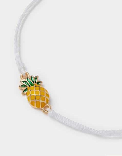 Pineapple Charm Cord Bracelet