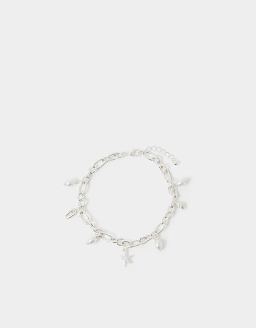 Shell & Pearl Charm Anklet