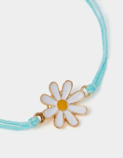 Daisy Charm Cord Bracelet
