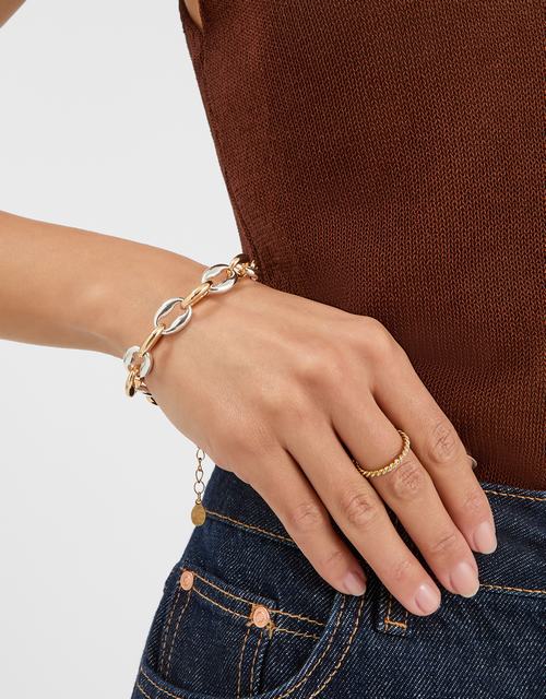 Mixed Metal Chain Bracelet