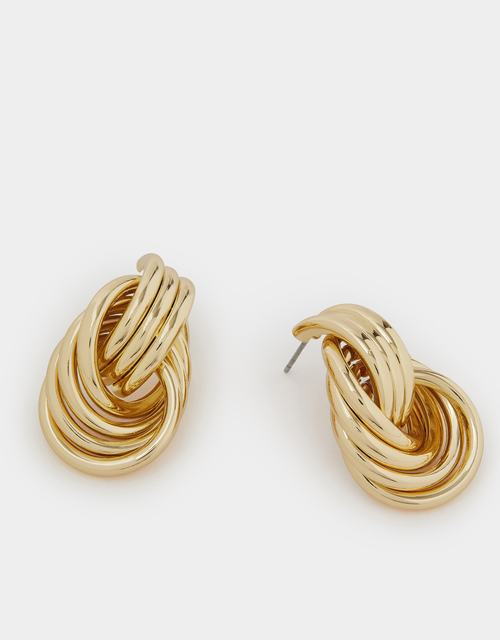 Triple Link Knot Drop Earrings