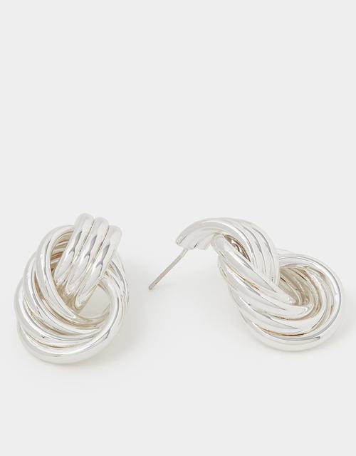 Triple Link Knot Drop Earrings