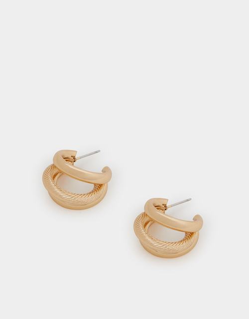 Triple Hoop Earrings - Gold