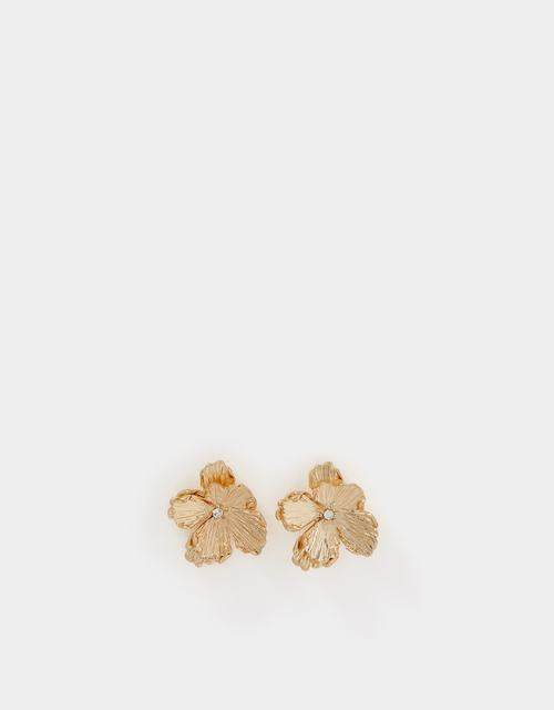 Textured Flower Stud Earrings