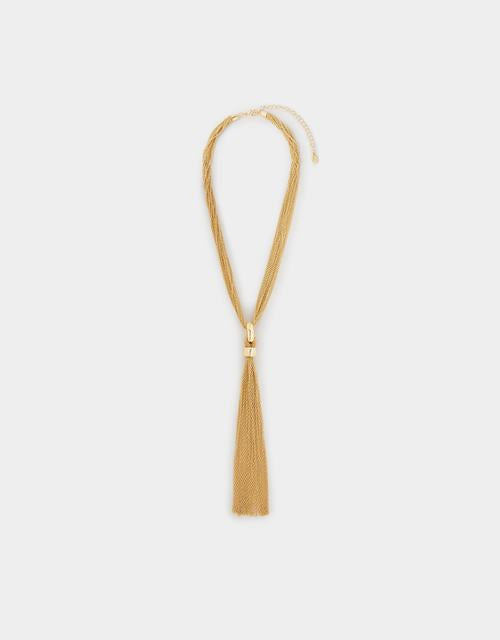 Chain Mail Lariat Tassel Necklace