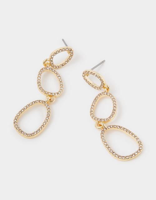 Cut Out Triple Drop Earrings