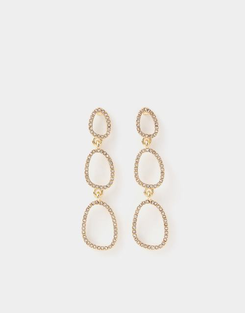 Cut Out Triple Drop Earrings