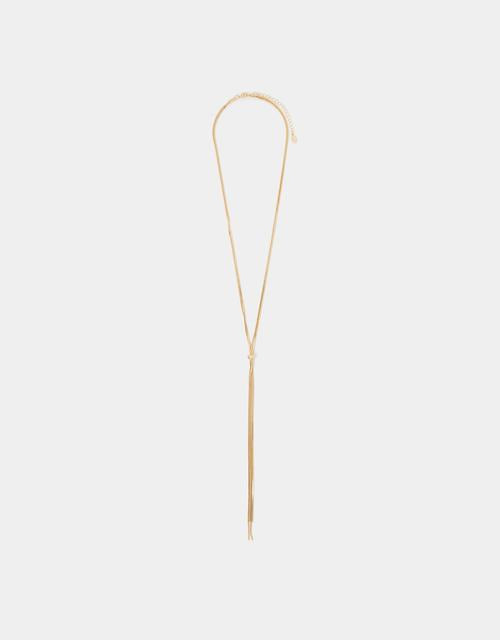 Slinky Lariat Necklace Gold