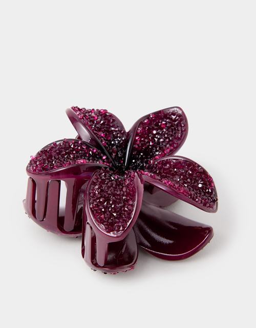 Sparkle Tropical Flower Claw Clip