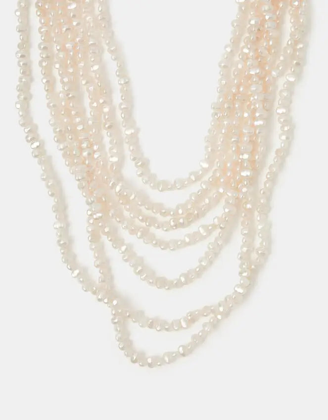 ORGANIC LAYERED PEARL NECKLACE