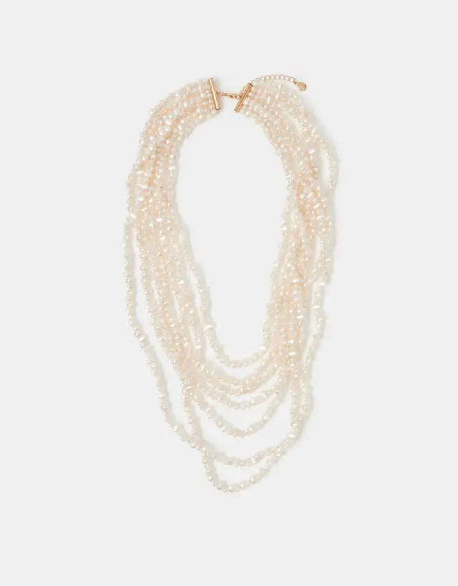 ORGANIC LAYERED PEARL NECKLACE