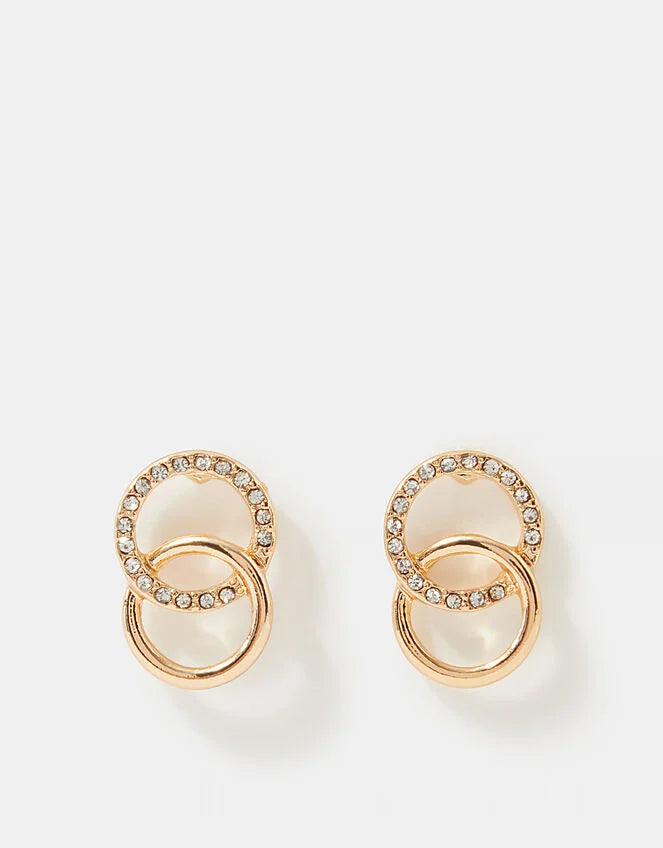 Infinity Pavé Stud Earrings