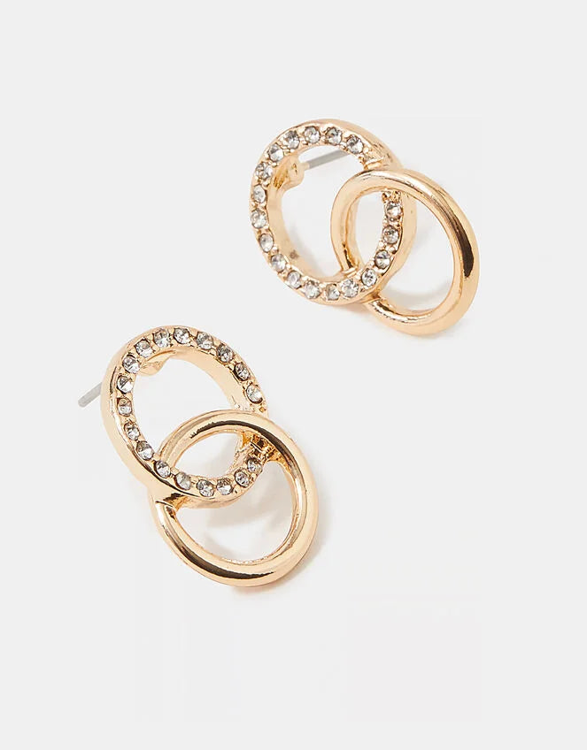 Infinity Pavé Stud Earrings
