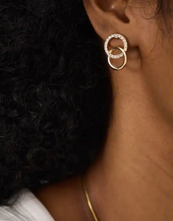 Infinity Pavé Stud Earrings