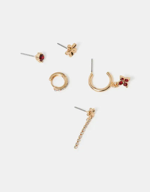 10 X DELICATE FLOWER STUD & HOOP EARRINGS