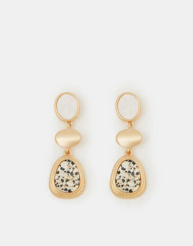 SPOTTY TRIPLE DROP EARRINGS