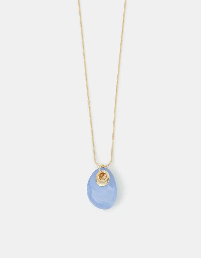LONG RESIN PENDANT NECKLACE