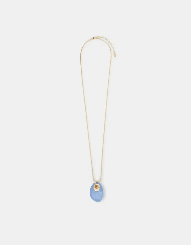LONG RESIN PENDANT NECKLACE