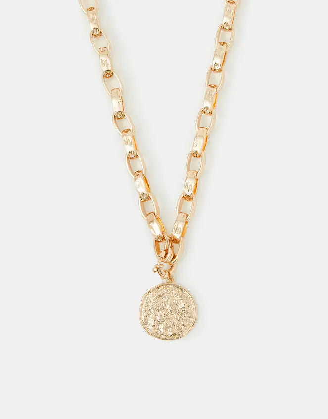 CHUNKY CHAIN COIN NECKLAC