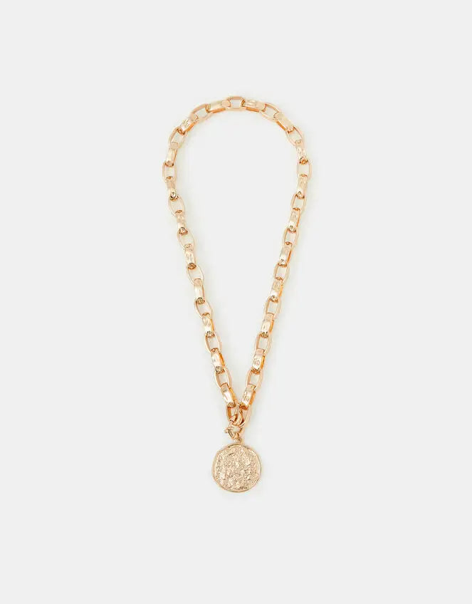 CHUNKY CHAIN COIN NECKLAC