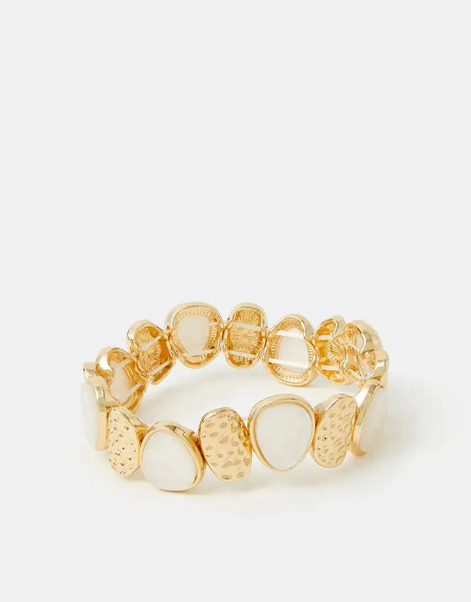 MOONSTONE TEXTURED STRETCH BRACELET