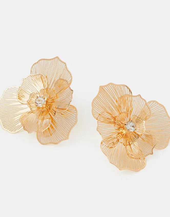 FILIGREE FLOWER STUD