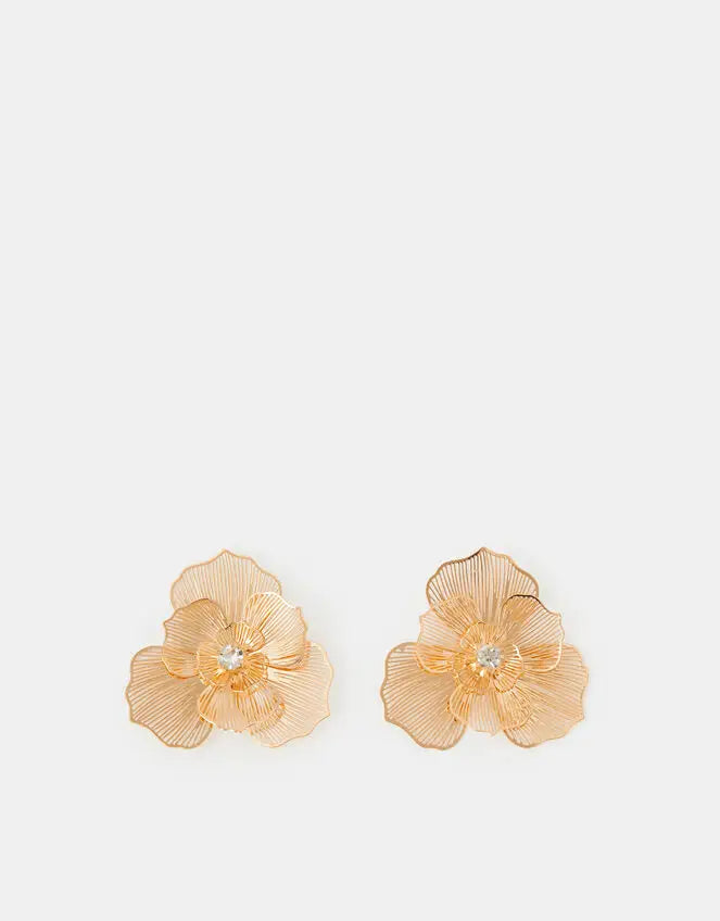 FILIGREE FLOWER STUD
