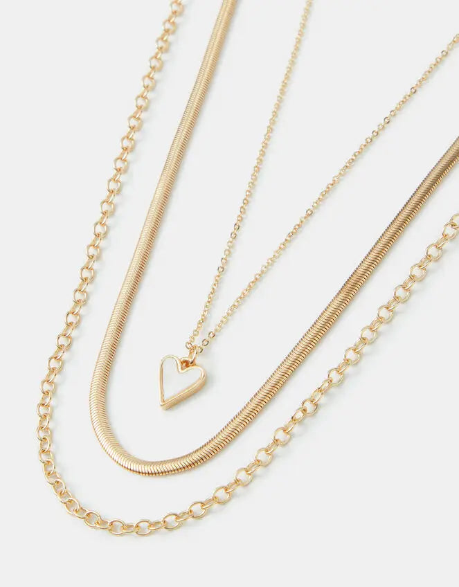 MPK MOP HEART LAYERED NECLACE