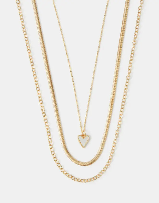 MPK MOP HEART LAYERED NECLACE