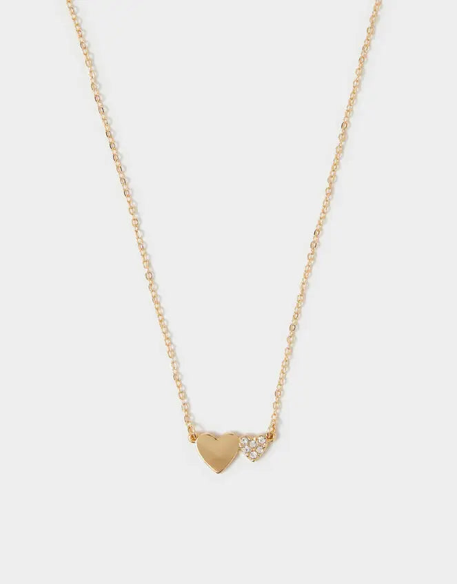 DANI DIA HEART NECKLACE - Gold