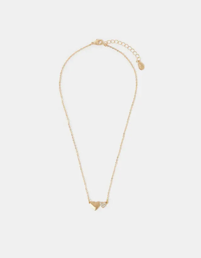 DANI DIA HEART NECKLACE - Gold