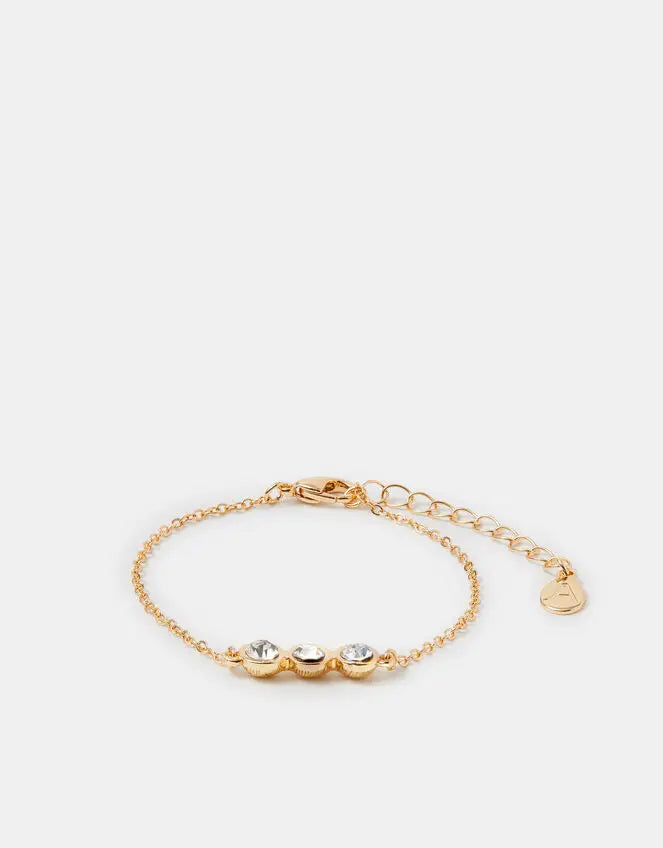 TRIPLE GEM BRACELET - GOLD