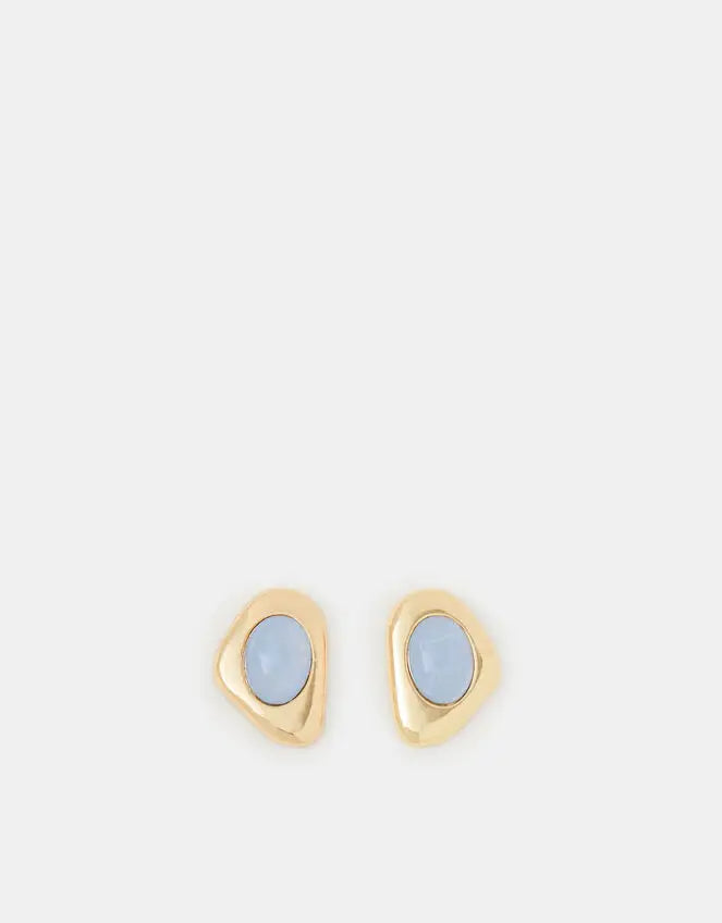 ORGANIC STONE STUD - BLUE