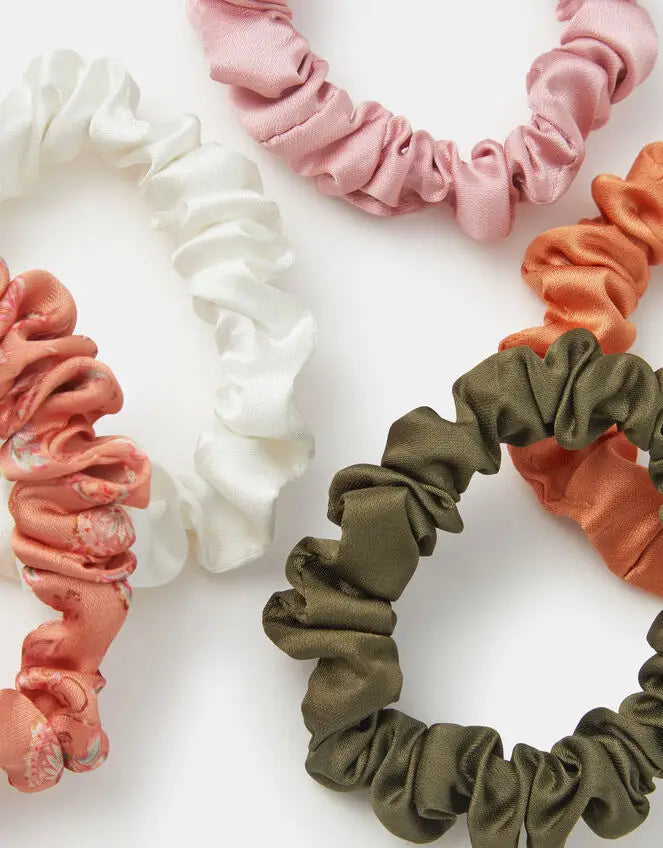 5 X ANCIENT PRINT SCRUNCH