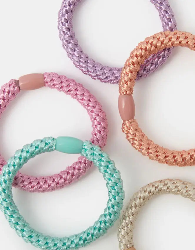 5 X PASTEL CORD PONIES