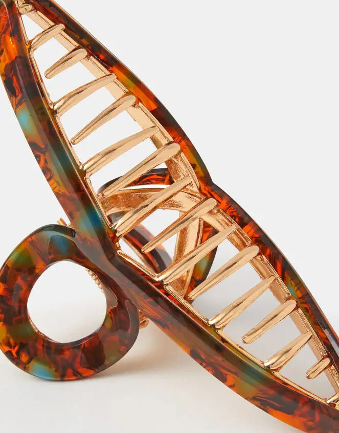 MARBLE TORT RESIN TWIST CLAW CLIP