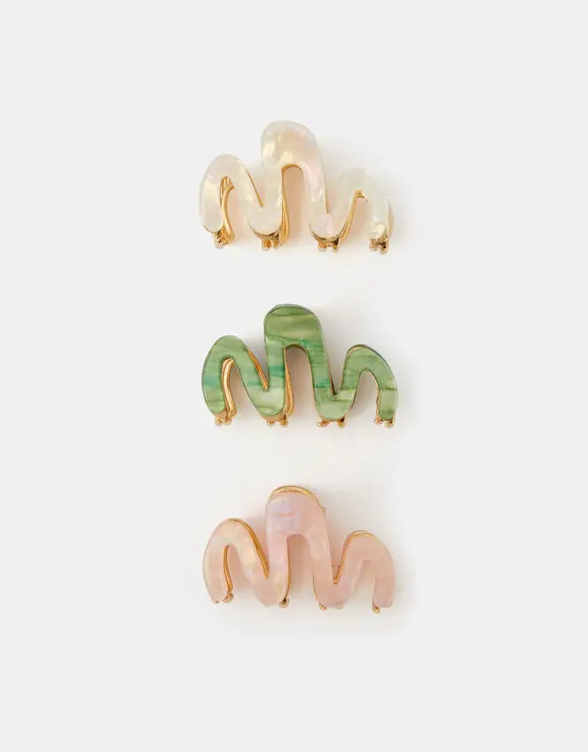 3 X MINI RESIN WIGGLE CLAW CLIP