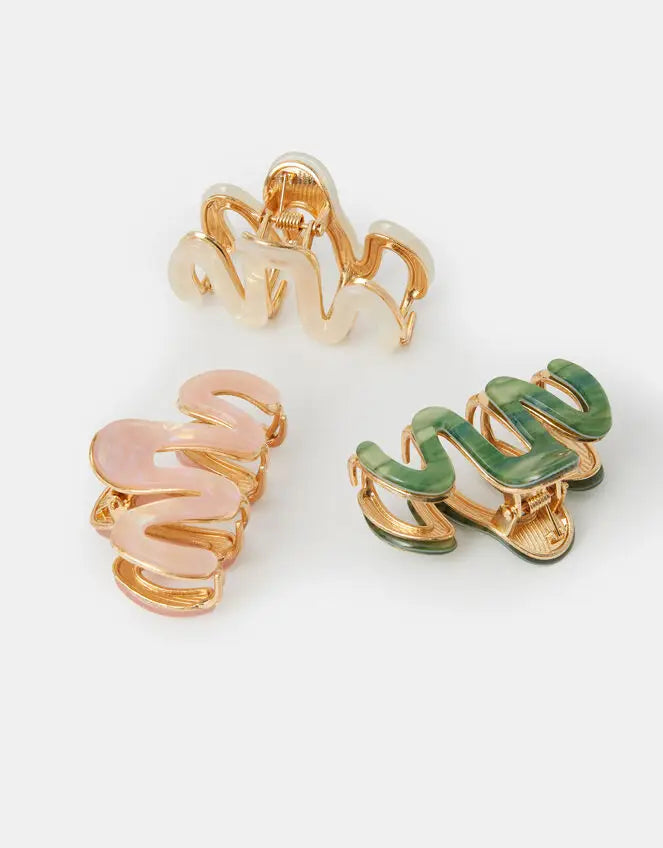 3 X MINI RESIN WIGGLE CLAW CLIP