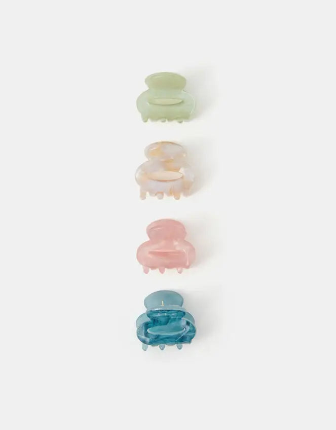 4X MINI OVAL RESIN CLAW CLIP