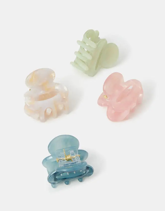 4X MINI OVAL RESIN CLAW CLIP